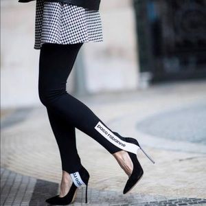 Paco Rabonne Stirrup Logo Leggings